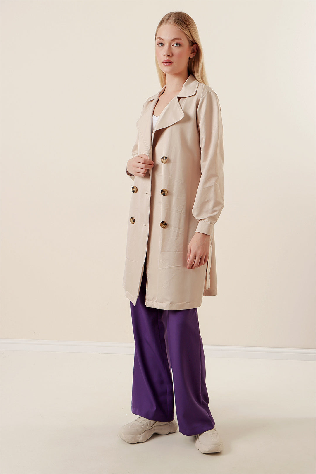 Bigdart 5864 Trench-coat croisé court - Beige