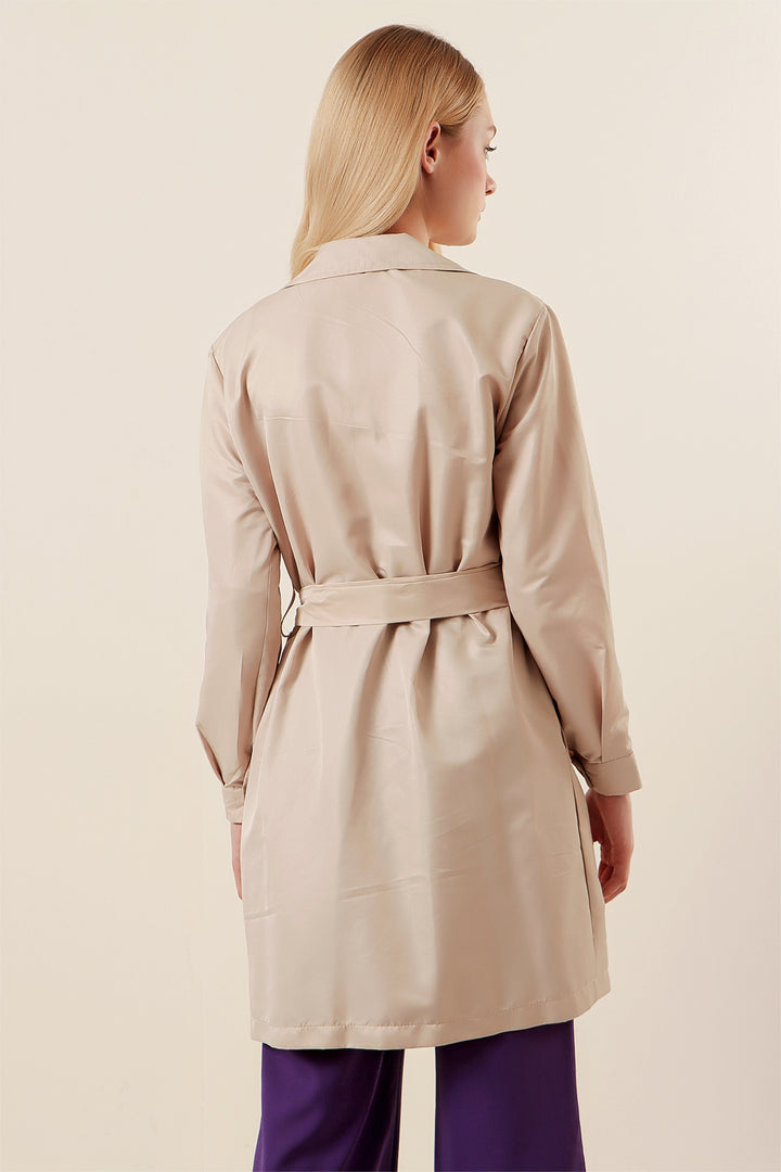Bigdart 5864 Trench court à col croisé - Beige