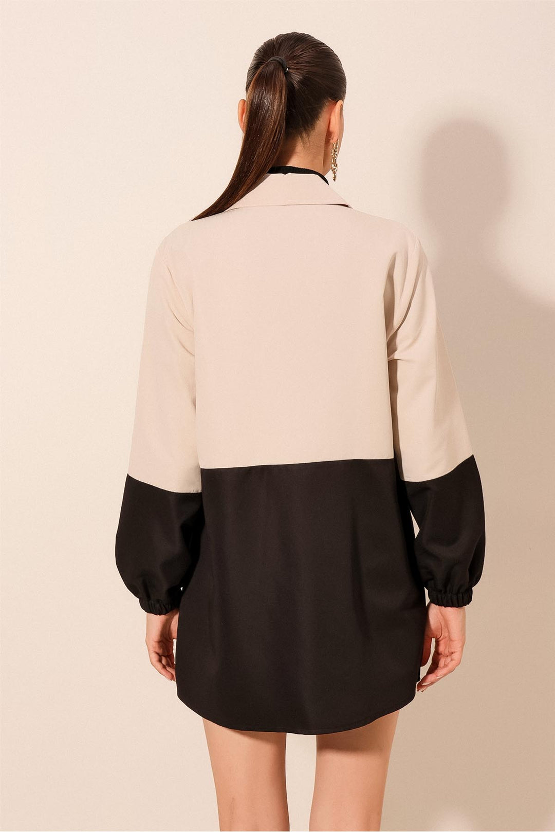 Bigdart Trench-coat saisonnier bicolore 5909 - Noir