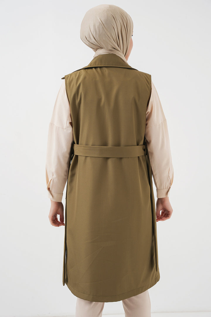Bigdart 5911 Gilet Trench à Col Croisé - Kaki