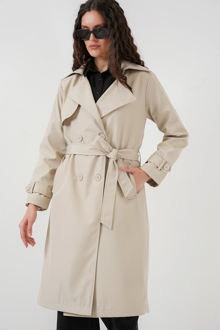Bigdart 5918 Trench-coat à col croisé - Beige