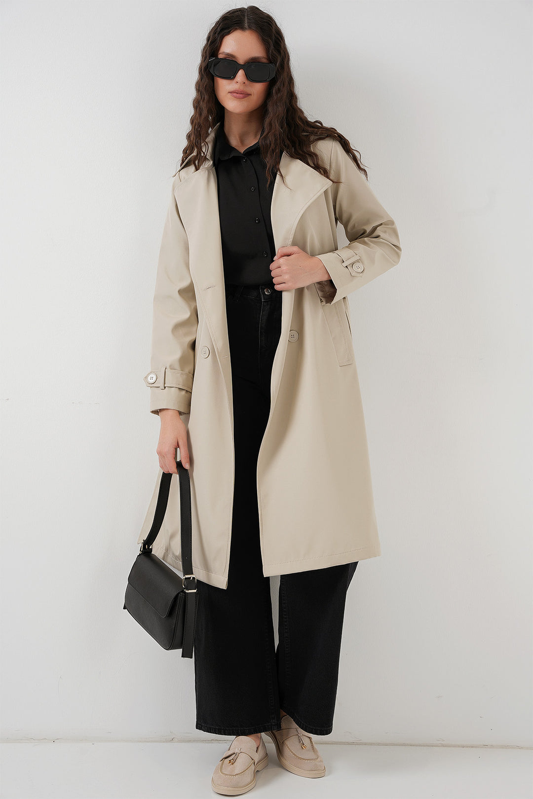 Bigdart 5918 Trench-coat à col croisé - Beige