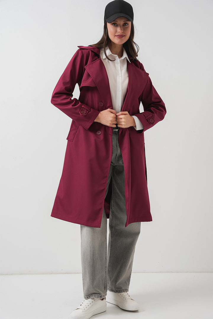 Bigdart Trench-coat à col croisé 5918 - Bordeaux