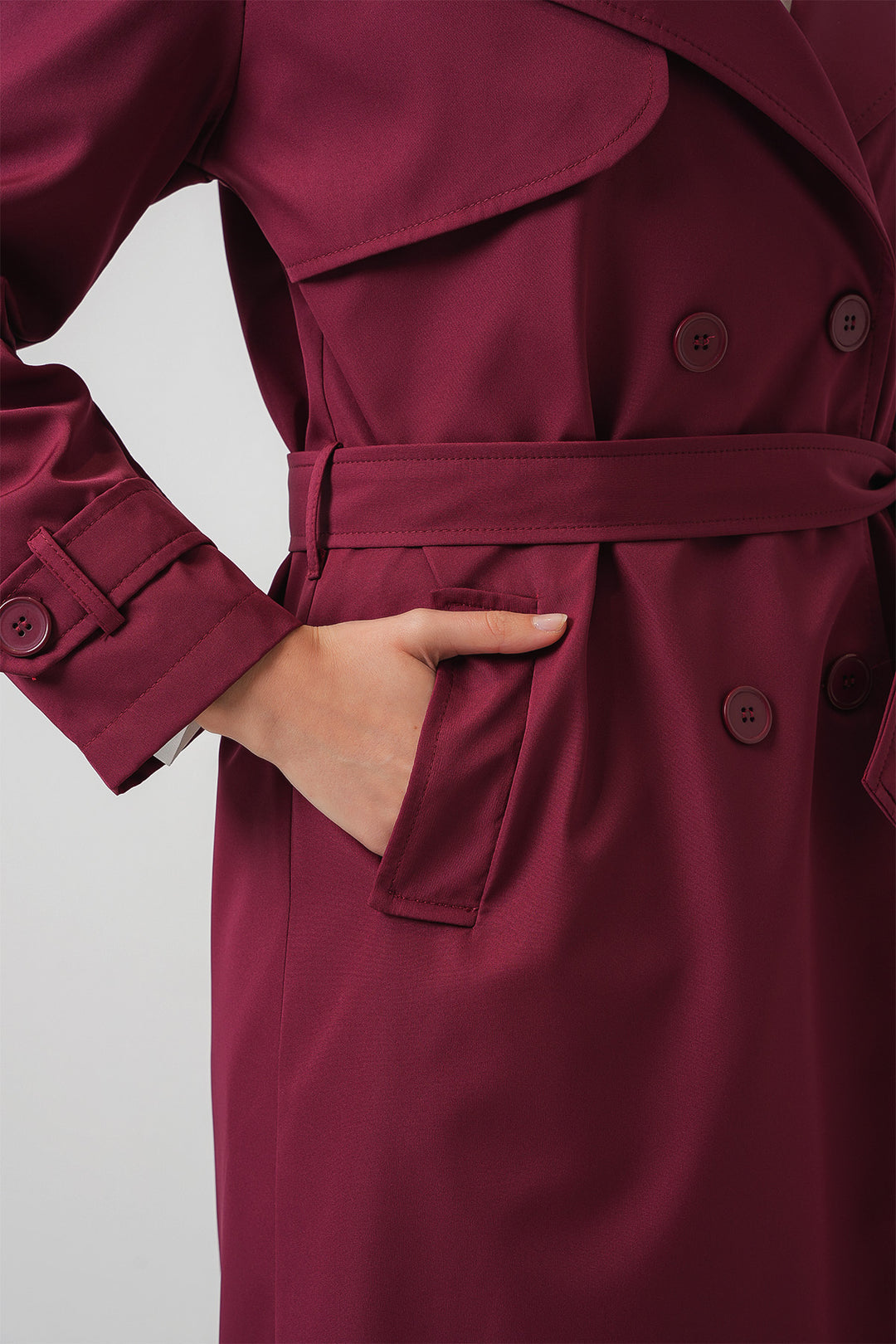 Bigdart Trench-coat à col croisé 5918 - Bordeaux
