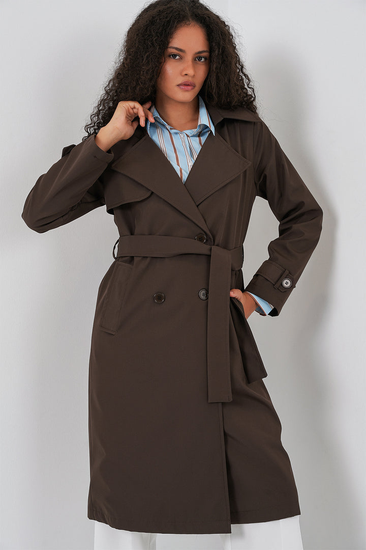 Bigdart Trench-coat croisé 5918 - Marron clair