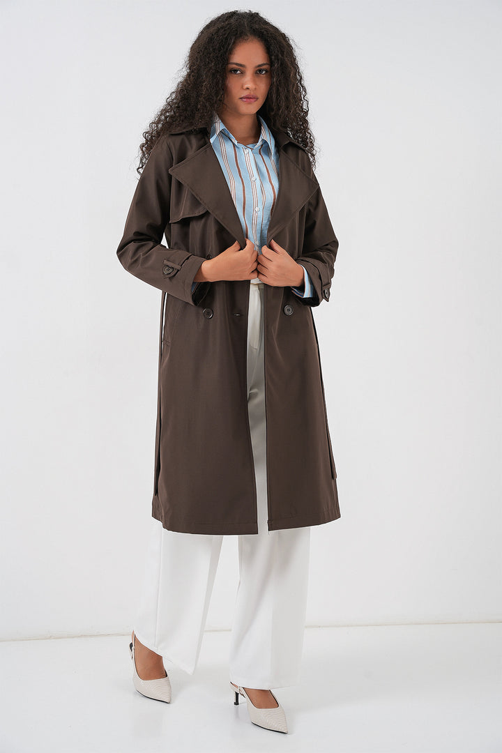 Bigdart Trench-coat croisé 5918 - Marron clair