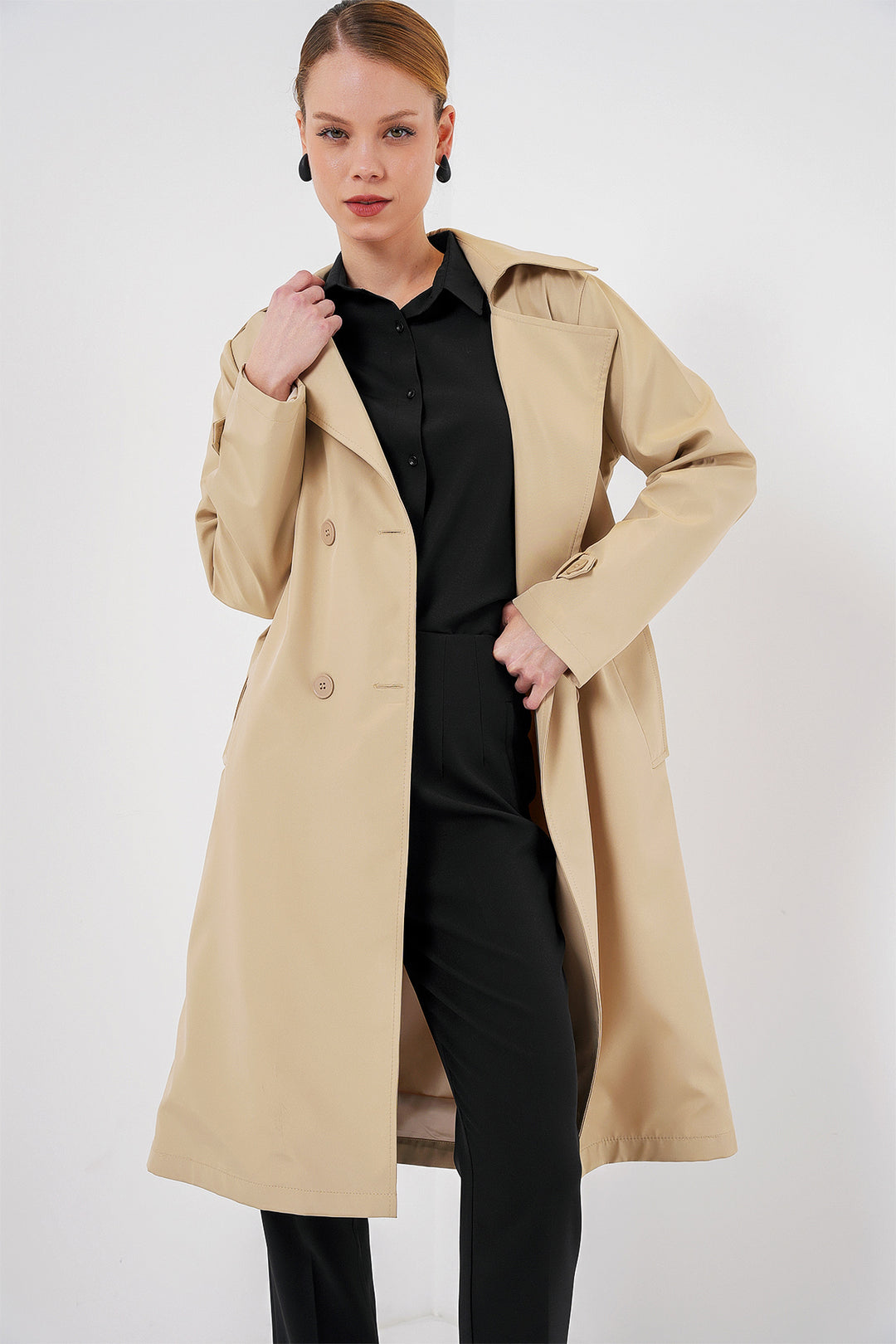 Bigdart Trench-coat Croisé 5918 - K. Beige