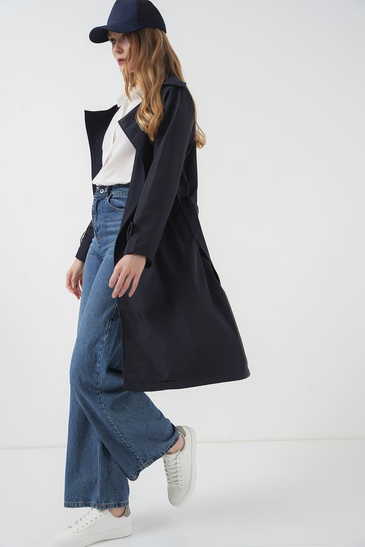 Bigdart 5918 Veste trench croisée - Bleu marine