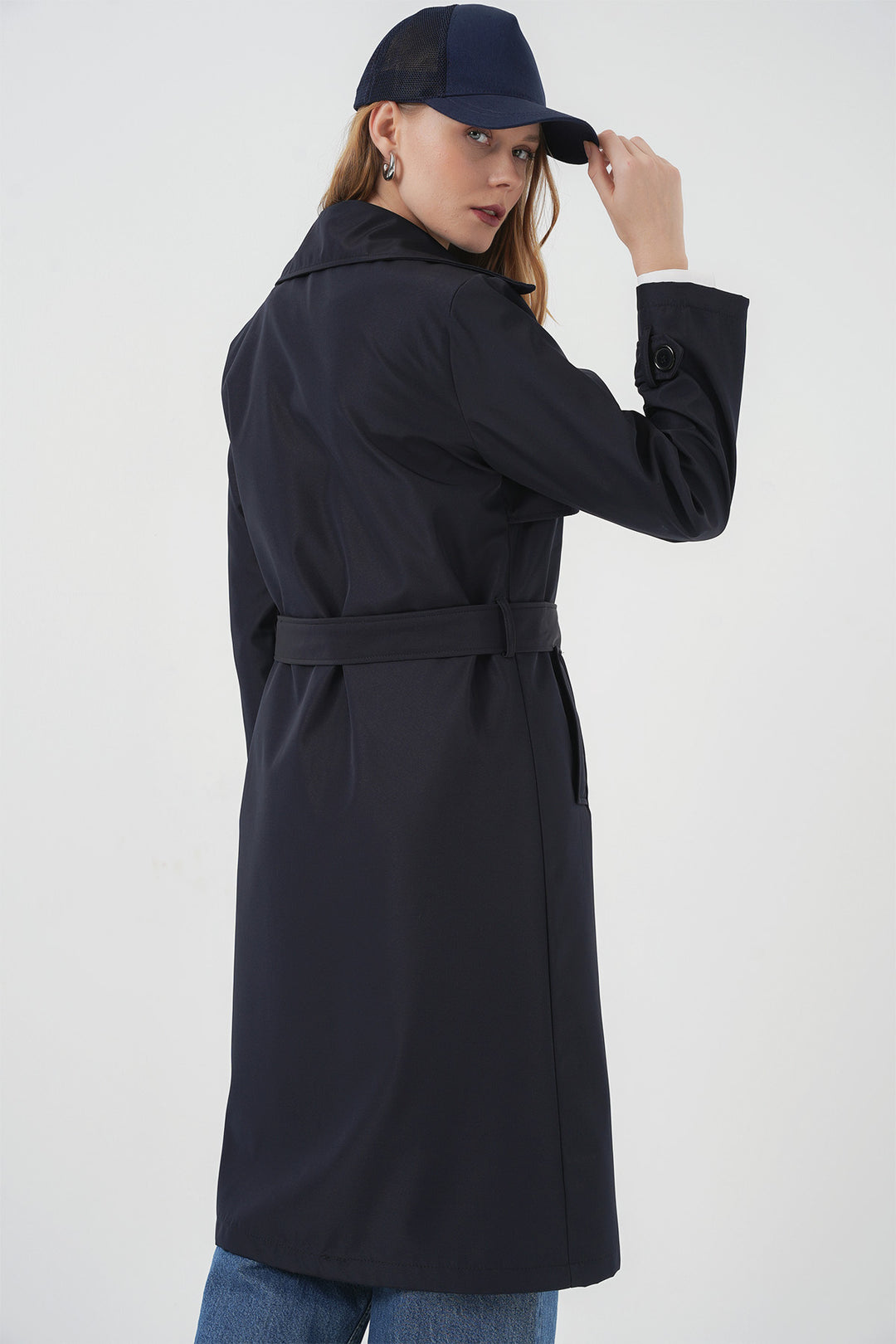Bigdart 5918 Veste trench croisée - Bleu marine