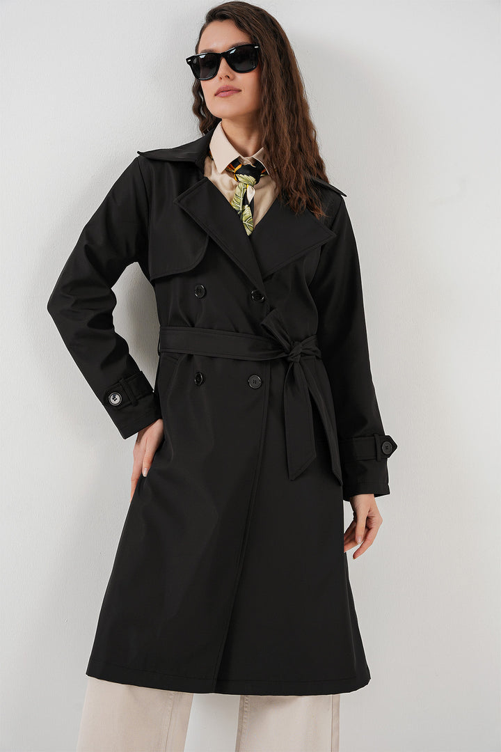 Bigdart 5918 Trench-coat à col croisé - Noir