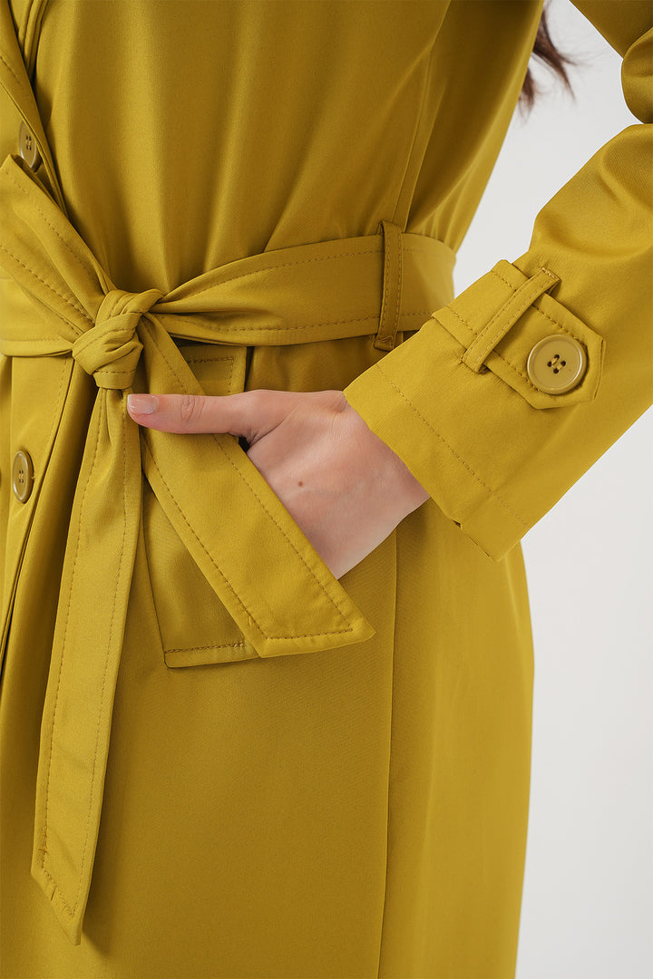 Bigdart Trench-coat à col croisé 5918 - yağ Vert