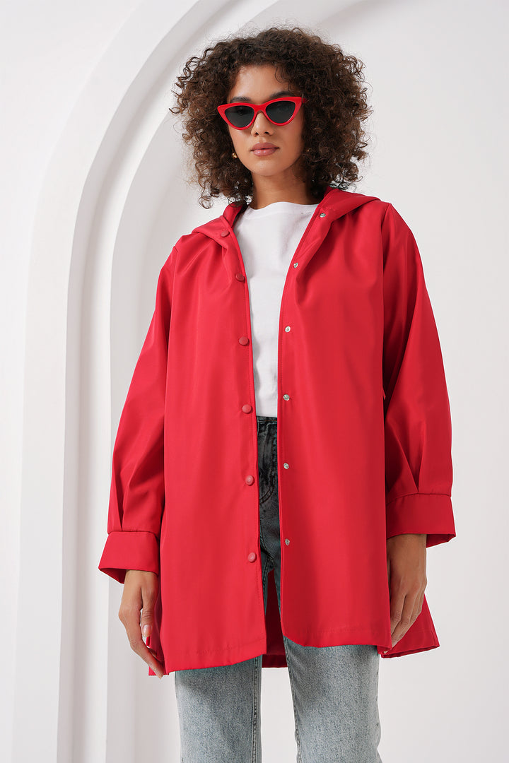Bigdart 5934 Trench à capuche - Rouge