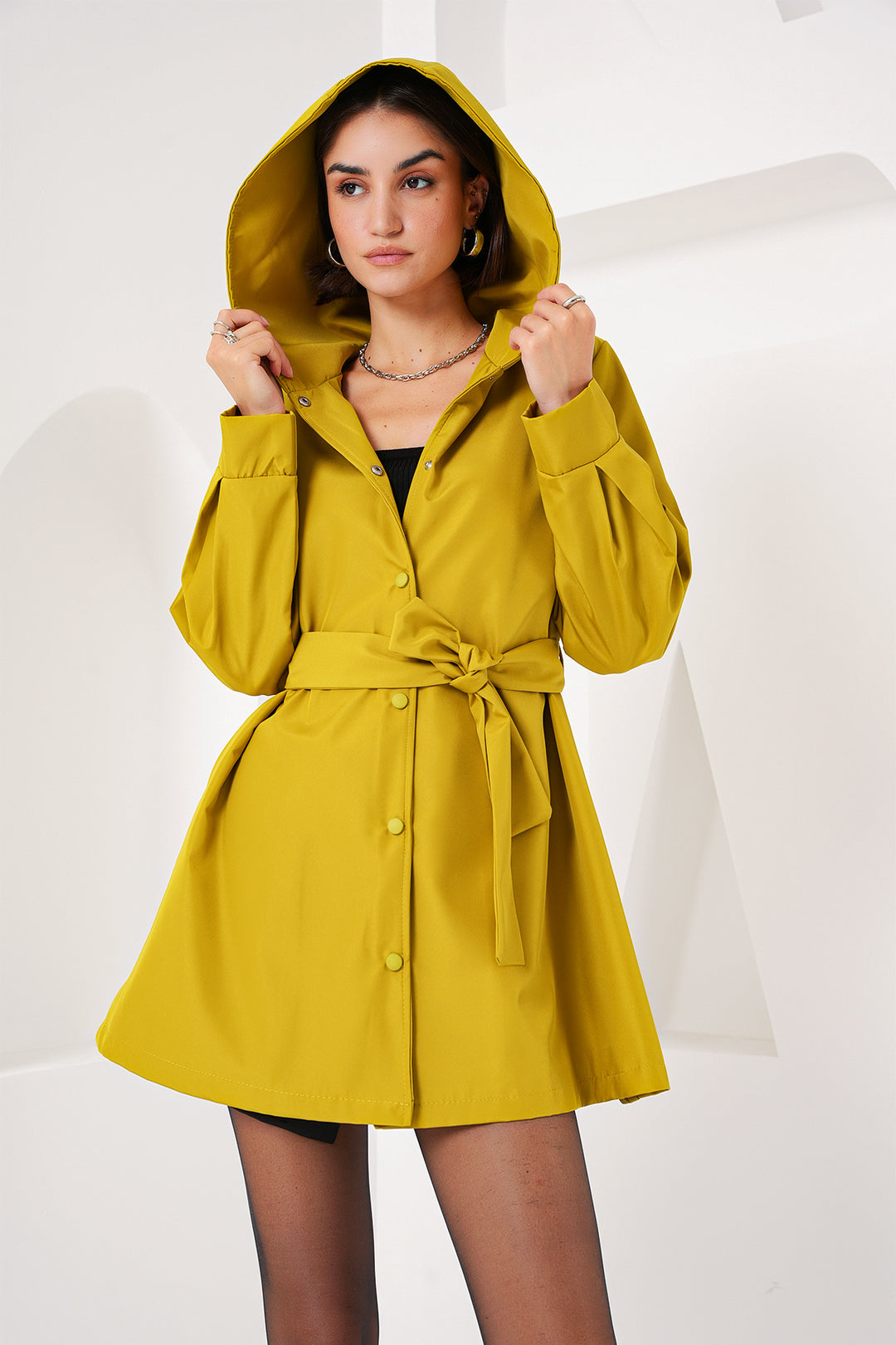 Bigdart 5934 Manteau trench à capuche - Vert olive