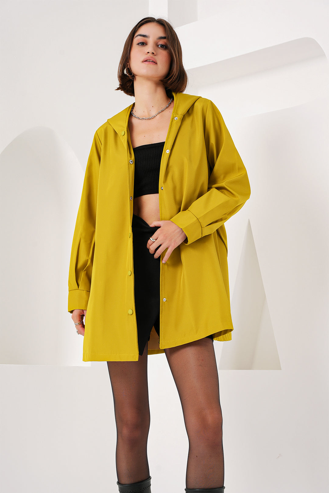 Bigdart 5934 Manteau trench à capuche - Vert olive