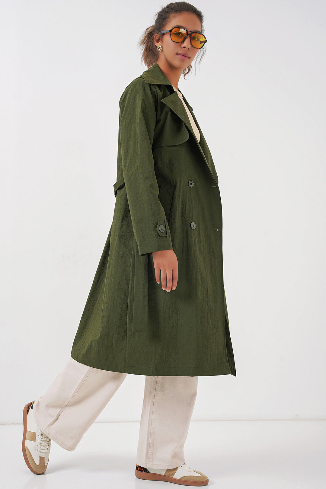 Bigdart 5938 Veste trench croisée - Kaki
