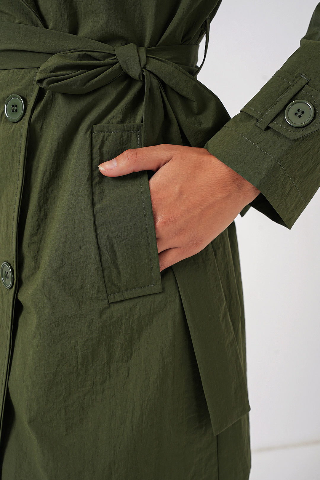 Bigdart Trench-coat à col croisé 5938 - Kaki