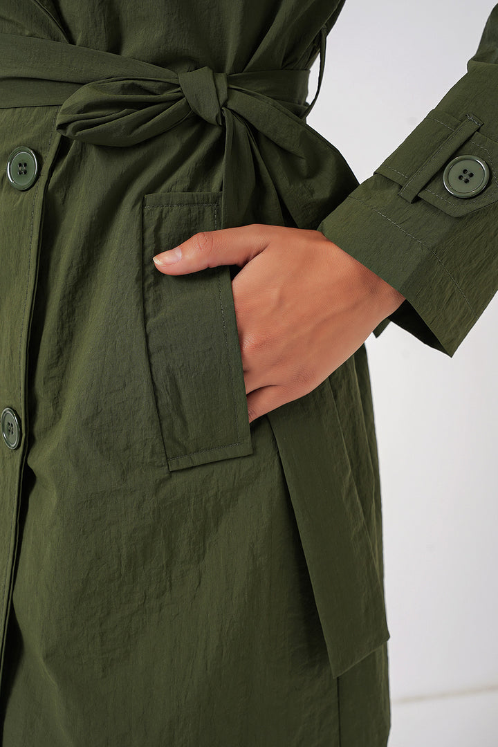 Bigdart Trench-coat à col croisé 5938 - Kaki