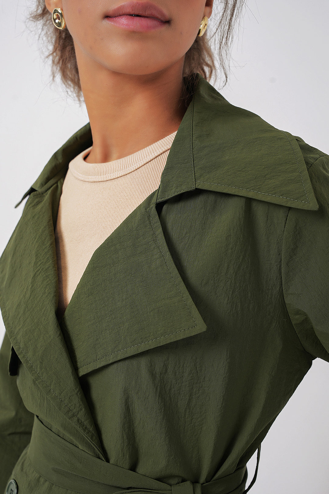Bigdart Trench-coat à col croisé 5938 - Kaki