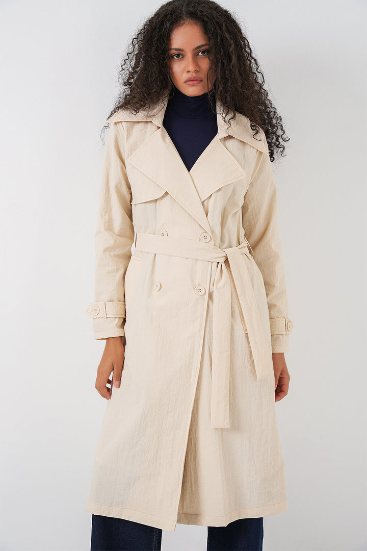 Bigdart Trench-coat croisé 5938 - Crème