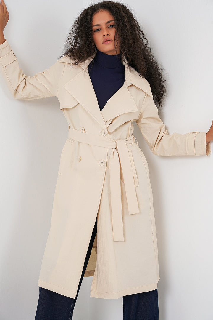 Bigdart Trench-coat croisé 5938 - Crème