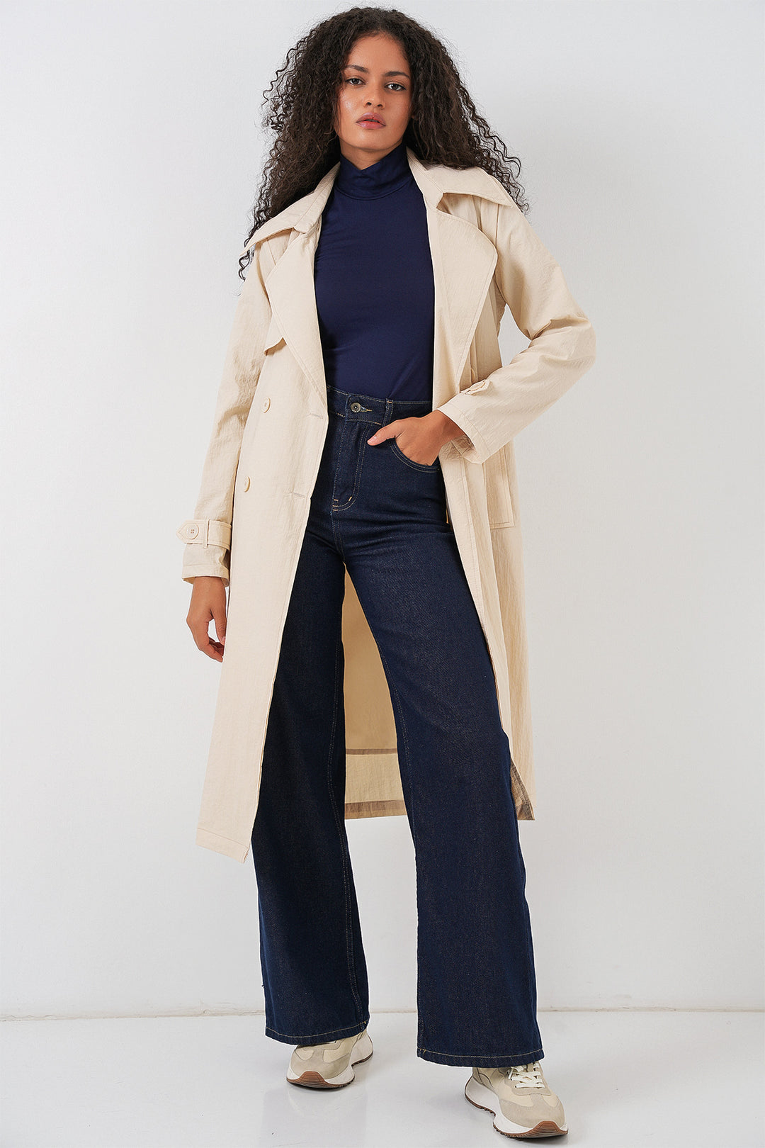 Bigdart Trench-coat croisé 5938 - Crème