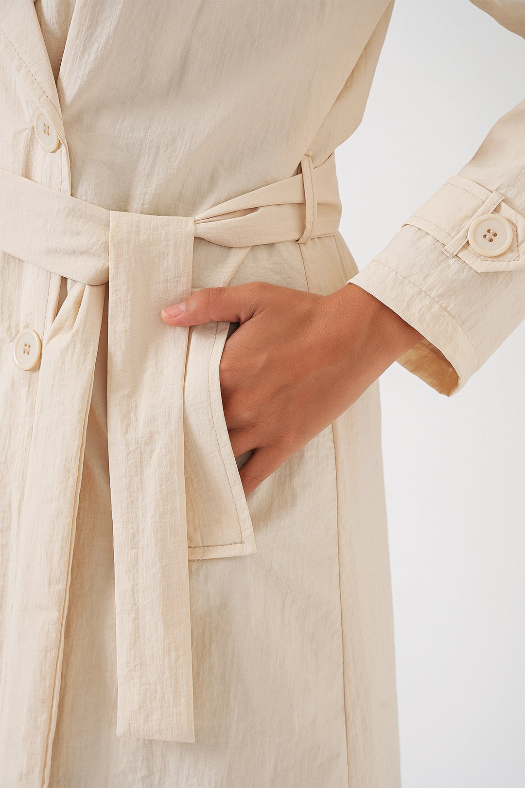 Bigdart Trench-coat croisé 5938 - Crème