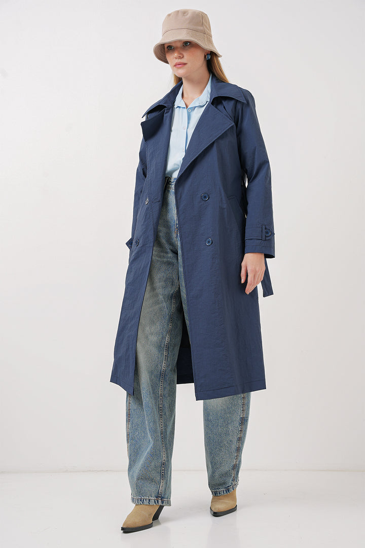 Bigdart Trench-coat à col croisé 5938 - Bleu marine