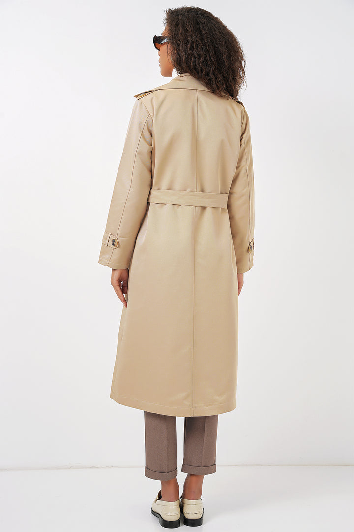 Bigdart 5940 Manteau long croisé pour femmes - Beige