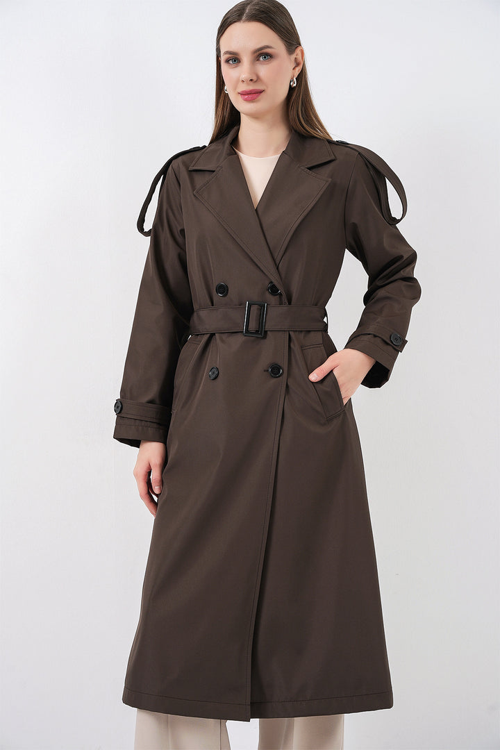 Bigdart Trench Long Croisé 5941 - Marron