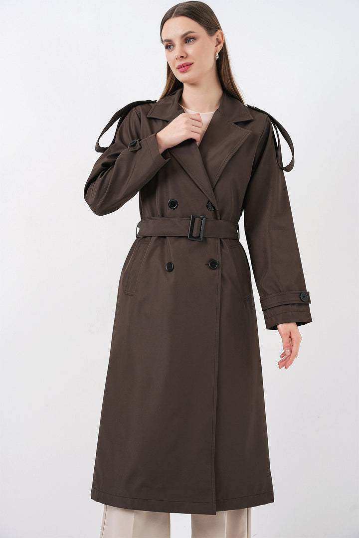 Bigdart Trench Long Croisé 5941 - Marron