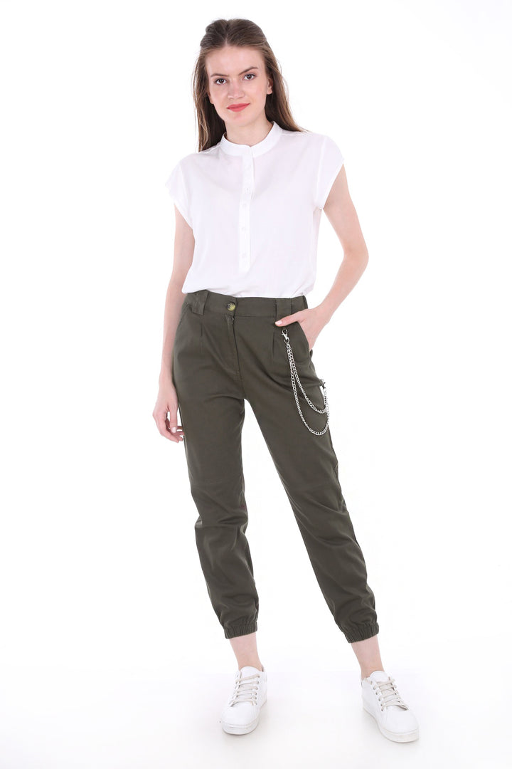 Bigdart 6445 PANTALON KARGO AVEC ACCESSOIRE EN CHAÎNE - Kaki