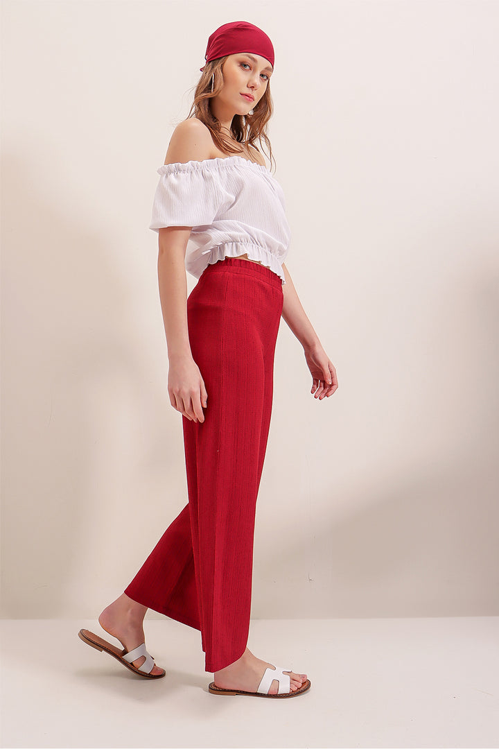 Bigdart 6543 Pantalon tricoté - Rouge