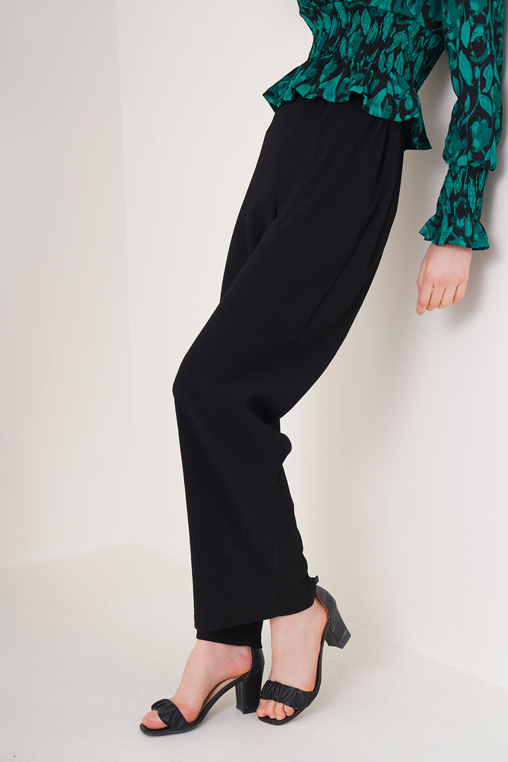 Bigdart 6543 Pantalon tricoté - Noir
