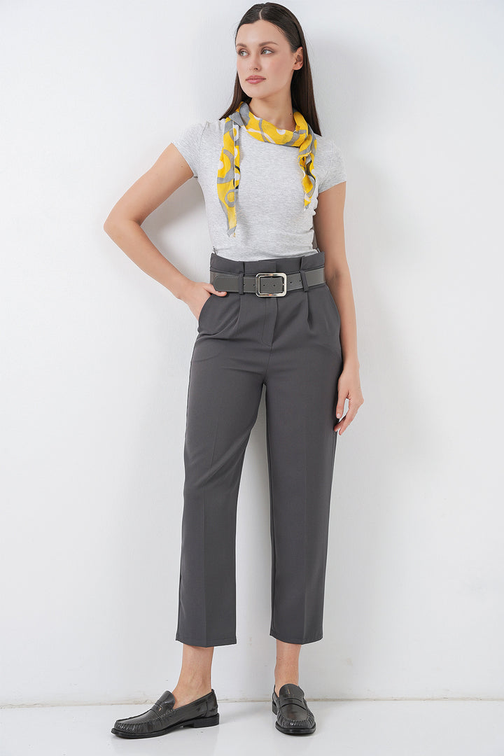 Bigdart Pantalon en Tissu avec Ceinture 6556 - Anthracite
