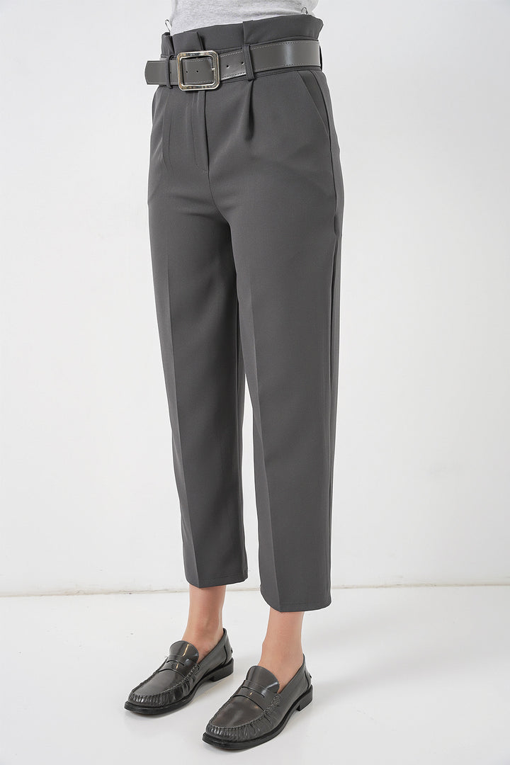 Bigdart Pantalon en Tissu avec Ceinture 6556 - Anthracite