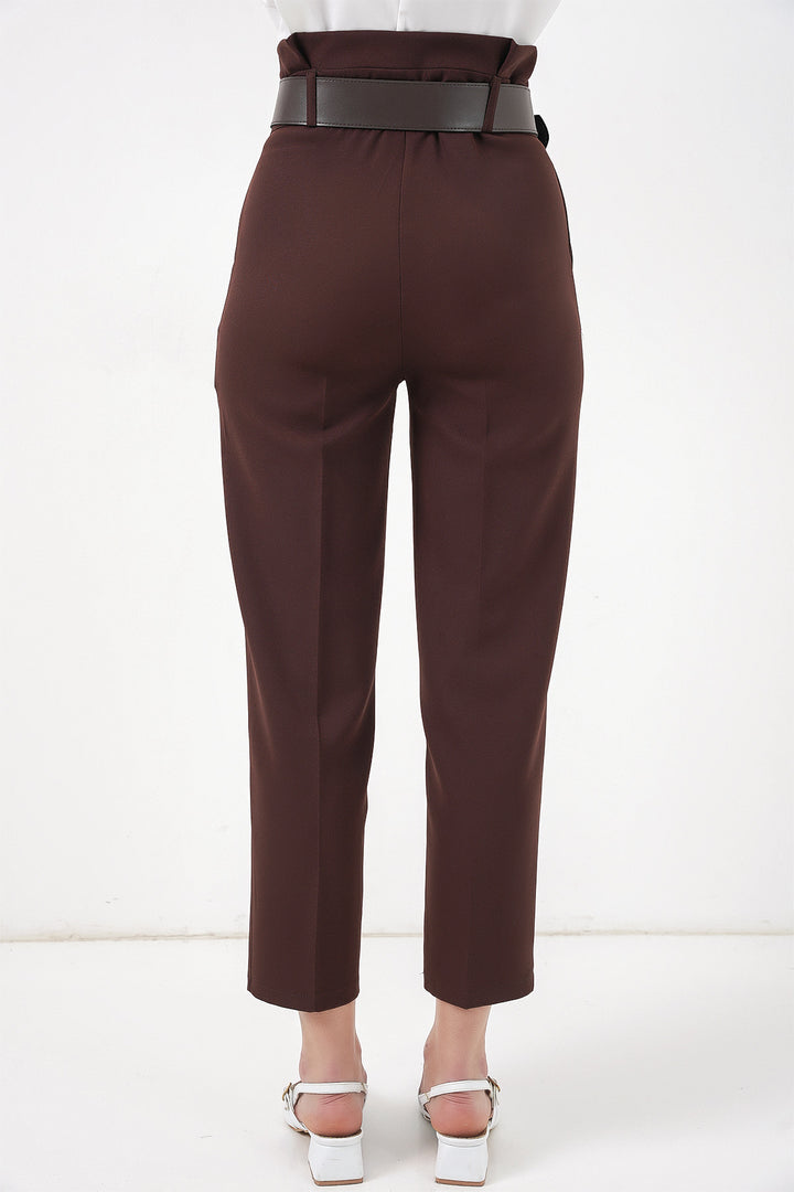 Bigdart 6556 Pantalon en Tissu Ceinturé - Marron