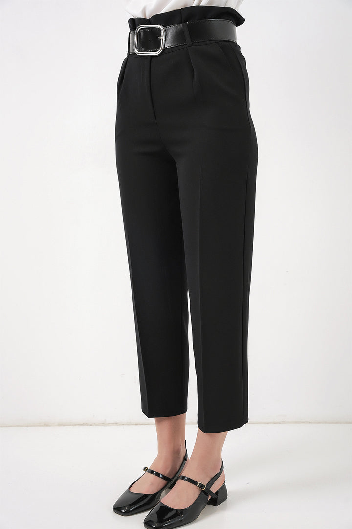 Bigdart 6556 Pantalon en Tissu Ceinturé - Noir