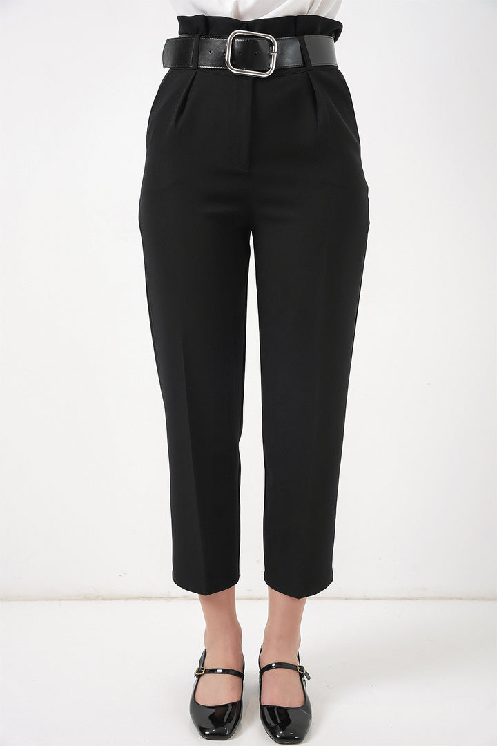 Bigdart 6556 Pantalon en Tissu Ceinturé - Noir