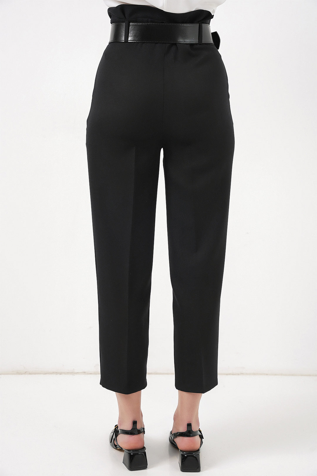 Bigdart 6556 Pantalon en Tissu Ceinturé - Noir