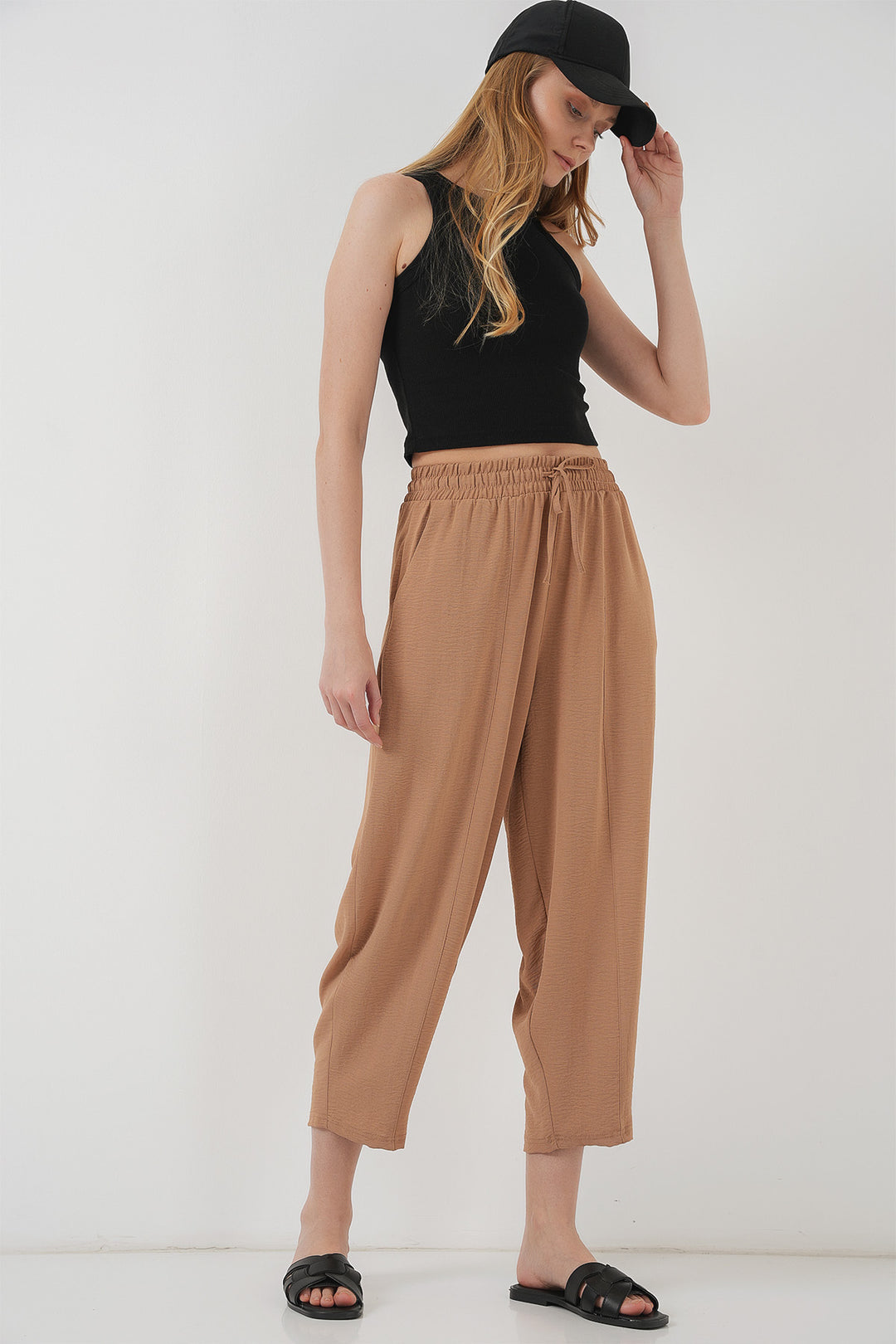 Bigdart 6591 Pantalon Sarouel Tissé - Camel