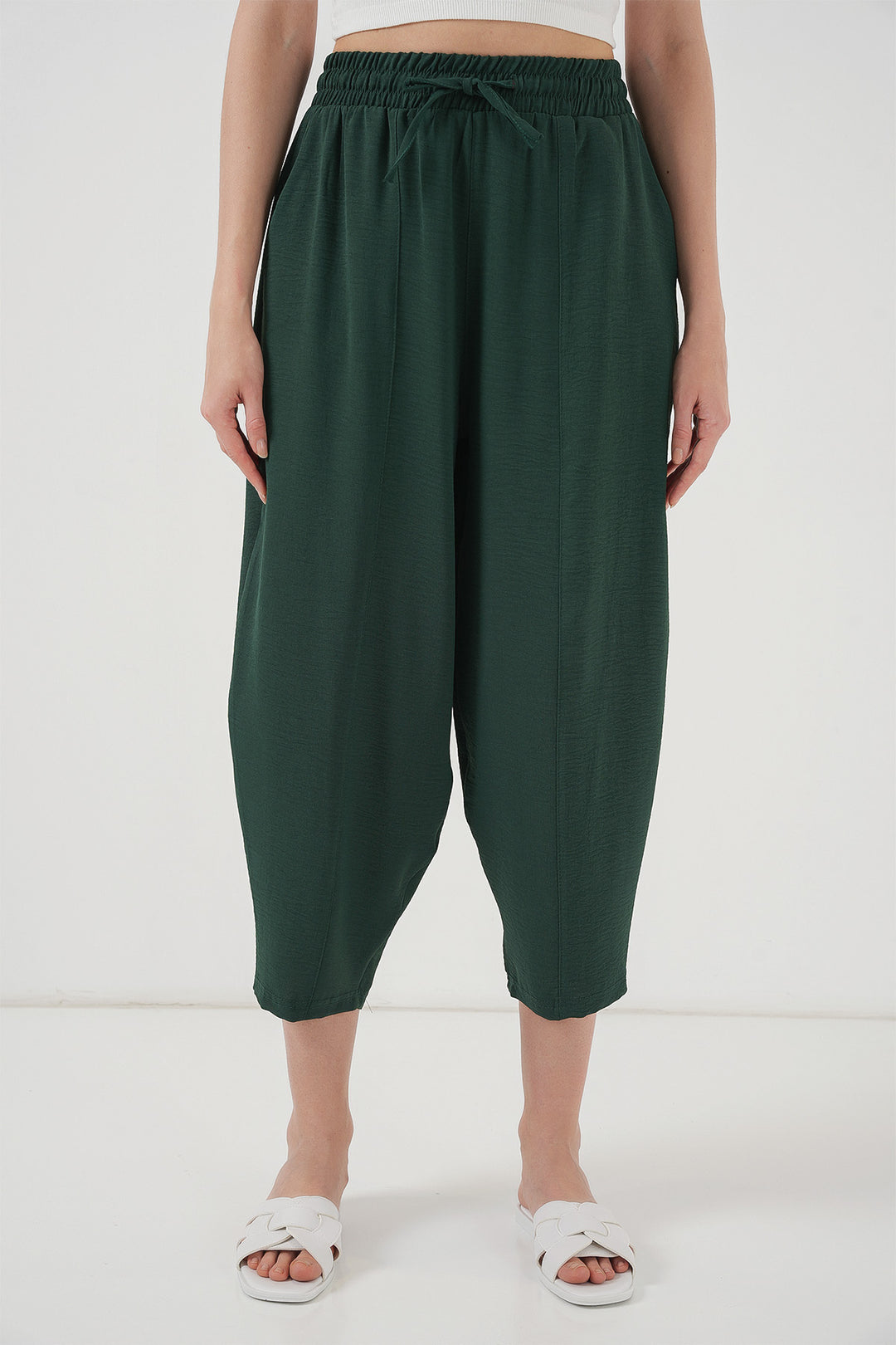 Bigdart 6591 Pantalon Sarouel Tissé - Émeraude Vert
