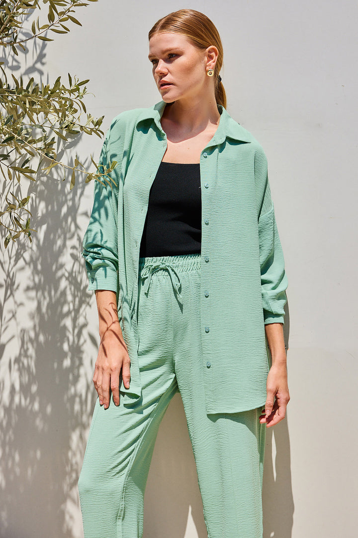 Bigdart 6593 Ensemble Oversize à Deux Pièces - Menthe