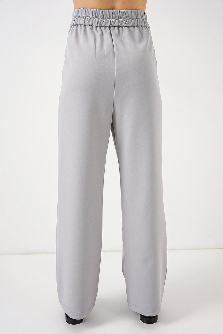 Bigdart Pantalon en tissu taille haute 6612 - Gris