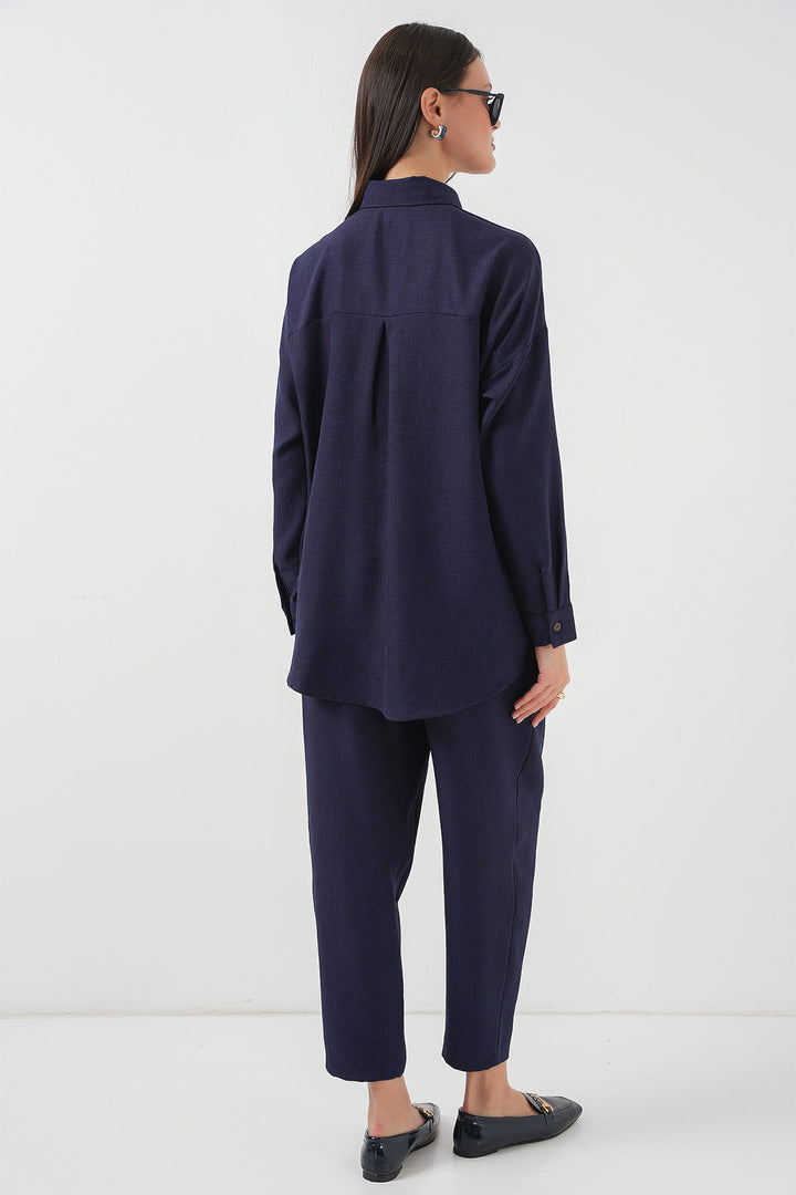 Bigdart 6622 Ensemble en Lin - Bleu marine