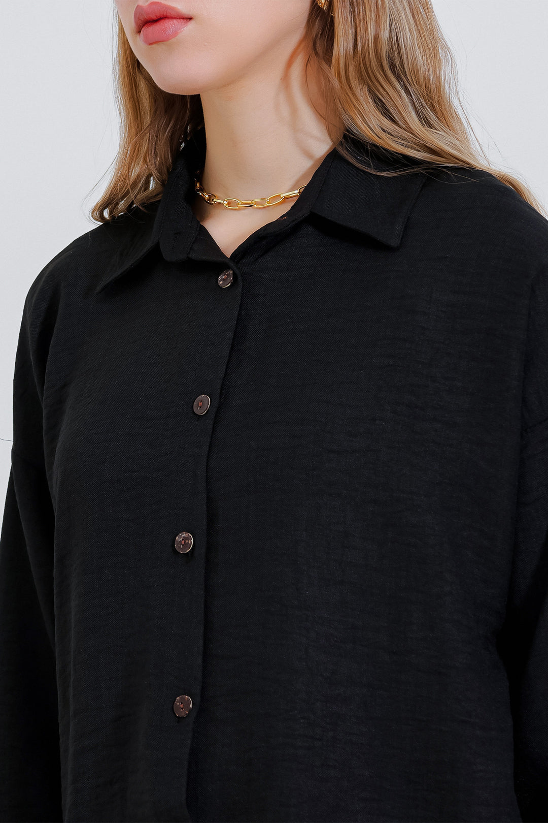 Bigdart Ensemble oversize en lin noir pour femme 6622 - Noir