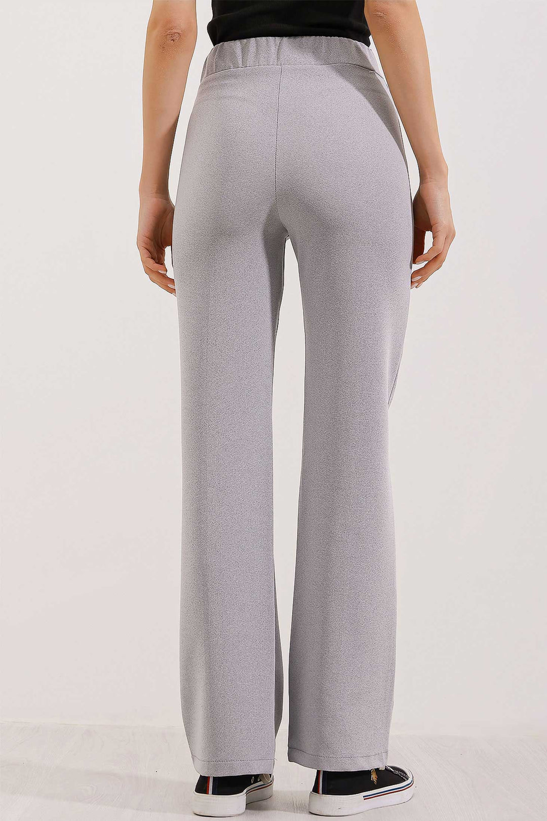 Bigdart Pantalon palazzo taille haute 6629 - Gris