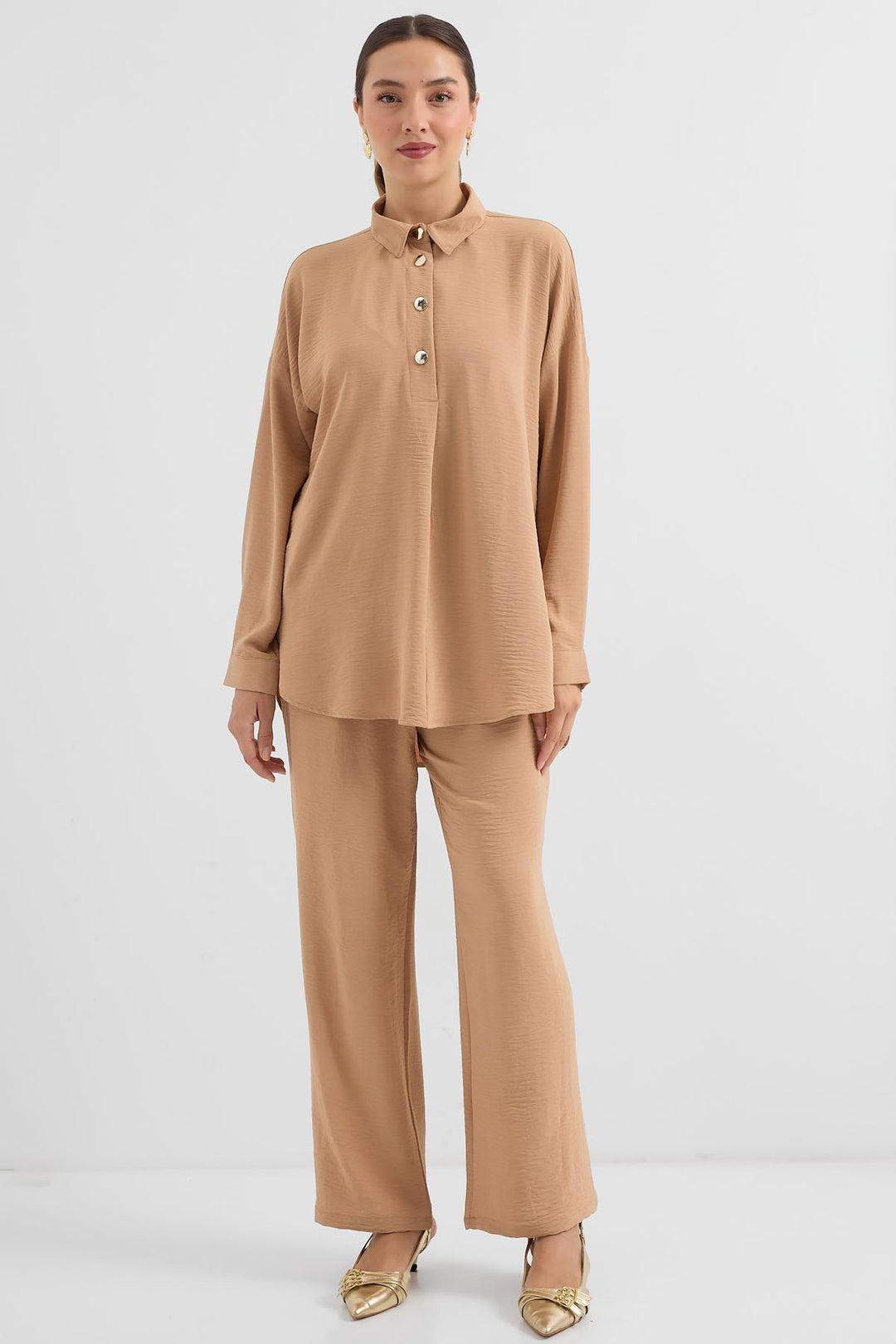 Bigdart 6631 Ensemble Haut-Bas Oversize - Biscuit