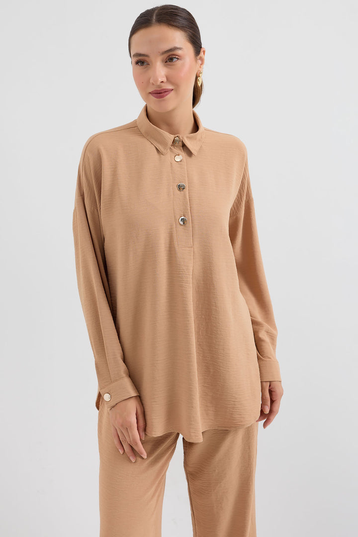 Bigdart 6631 Ensemble Haut-Bas Oversize - Biscuit