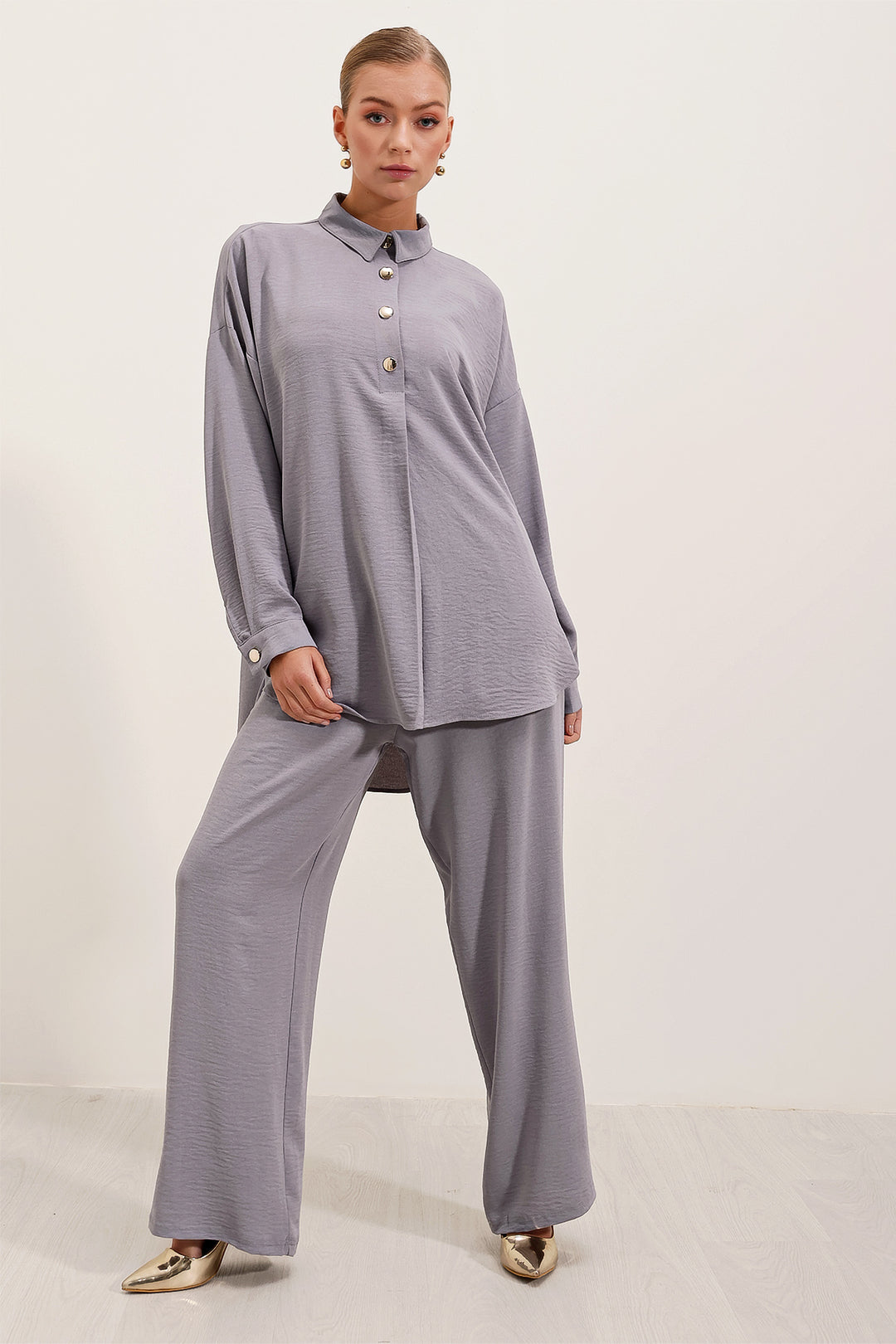 Bigdart 6631 Ensemble Haut-Bas Oversize - Gris