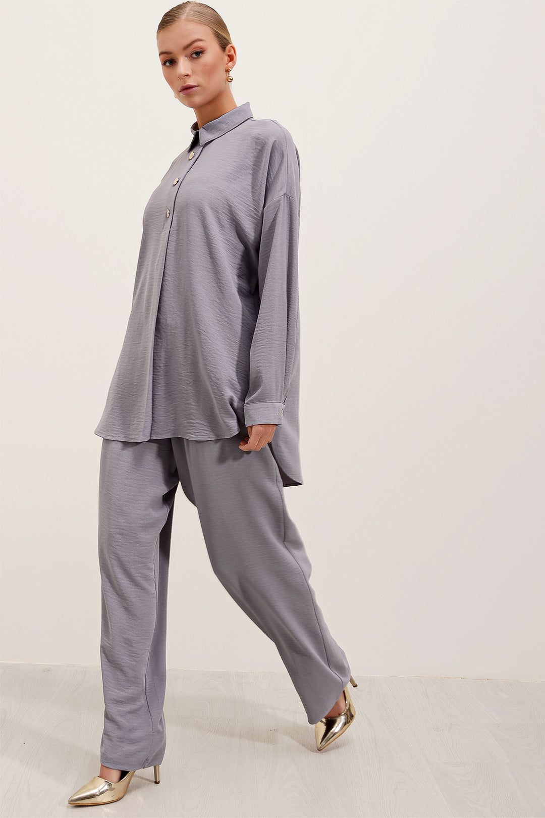 Bigdart 6631 Ensemble Haut-Bas Oversize - Gris
